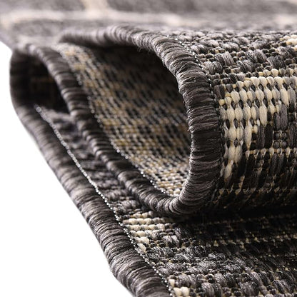 Unique Loom Outdoor Trellis Collection Area Rug - Trellis (Square 13' 0" x 13' 0", Black/ Ivory)