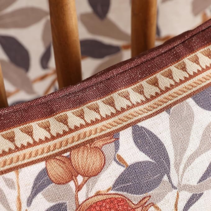 patdrea Designer Throw Pillow Covers Set of 2,Orange Farmhouse Rustic Linen with Pomegranate Fruit Pattern Pillow Covers,Decorative Lumbar Pillowcases Cushion for Bed Living Room Outdoor,12"x20"