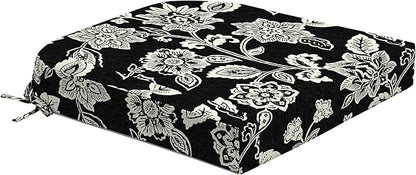 Arden Foam Outdoor Round Back Seat Cushion, 20 x 19, Made with ProFoam, Rain-Proof, Fade Resistant, Ashland Black Jacobean