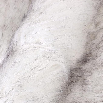 uxcell Heart Shaped Rugs for Bedroom,Small Aesthetic Carpet Girls,Cute Shaggy Floor Mirror Mat,Pastel Furry Throw Rug 2.3ftx3ft, White and Black