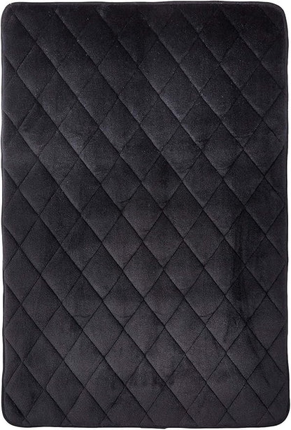 4Knines Extra Large Dog Crate Mat – Waterproof, Non-Slip, Machine Washable Crate Mat – Soft, Durable Kennel Mat for Dogs – Pet Bed for Crates, Travel or Home Use - Large (Black)