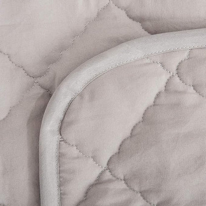 NTBAY Down Alternative Toddler Comforter, Lightweight and Warm Solid Color Baby Crib Quilted Blanket, 39x47 inches, Smoke Grey