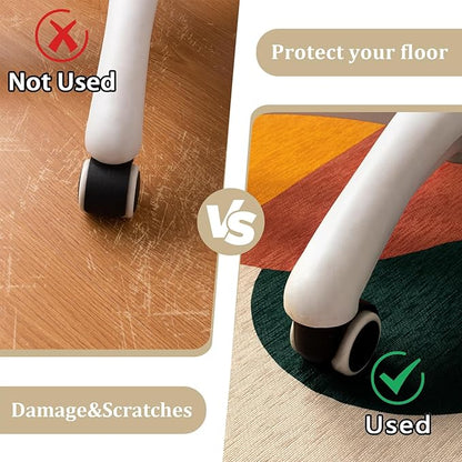 Office Chair Mat for Hardwood Floor, 48"x36" Easy Glide Computer Desk Mat Protector for Rolling Chair Under Desk Rug Nonslip Backing, Machine Wash (Modern)