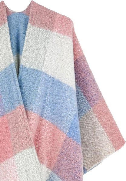 Breezy Lane Women's Shawl Wraps Warm Poncho Ruana Wrap Cardigan