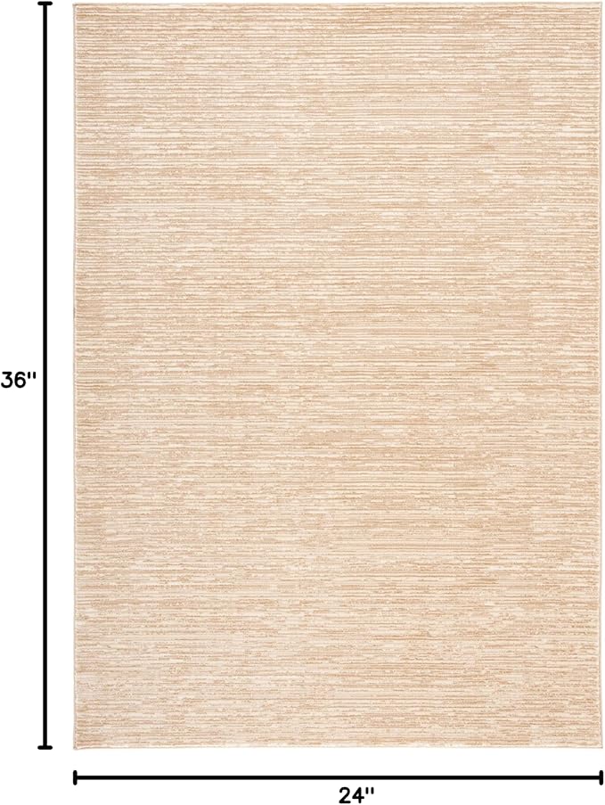 SAFAVIEH Vision Collection Accent Rug - 2' x 3', Beige, Modern Ombre Design, Non-Shedding & Easy to Clean, Ideal for Entryway, Foyer, Bedroom (VSN606H)