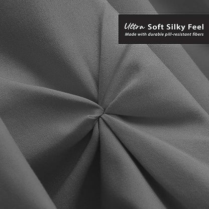 Nestl Grey Bed Skirt Cal King Size, Pinch Pleat Cal King Bed Skirt, 14" Inch Drop Cal King Bedskirt, Hotel Quality Grey Bed Skirts, Microfiber Bedskirt for Cal King Bed, Grey Cal King Bed Skirt