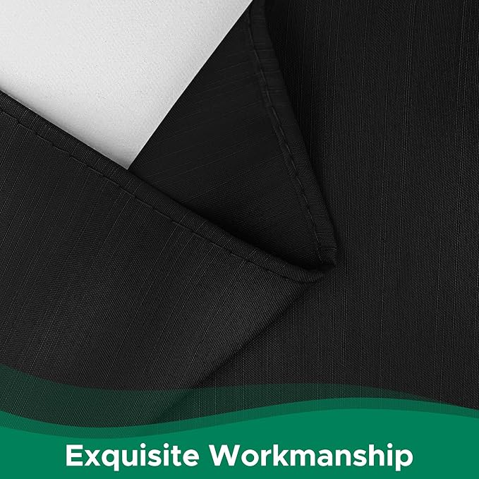 Biscaynebay Wrap Around Bed Skirts for King & Cal King Beds 15" Drop, Black Adjustable Elastic Dust Ruffles Easy Fit Wrinkle & Fade Resistant Silky Luxurious Fabric Machine Washable