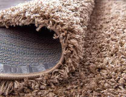 Unique Loom Solid Shag Collection Area Rug (2' 2" x 3' 1" Rectangle, Sandy Brown)