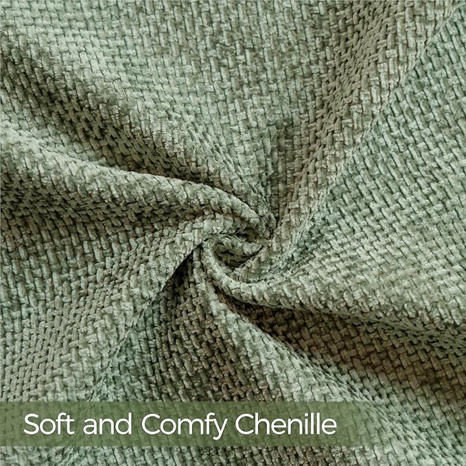 a moment Moss Green Chenille Throw Pillow Covers 16x16 Inch Pack of 2 Modern Decorative Throw Pillow Covers Farmhouse Cross Covers Home Decor for Sofa Bedroom Living Room
