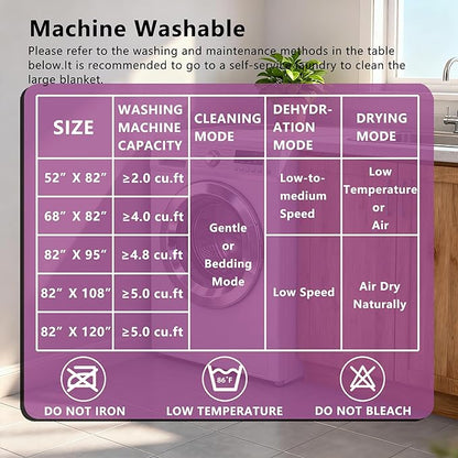 Waterproof Blanket for Couch, Leak Proof Dog Bed Blankets Reversible, Pet Throw Sofa Furniture Protector Machine Washable-68 x82,Purple+Cream