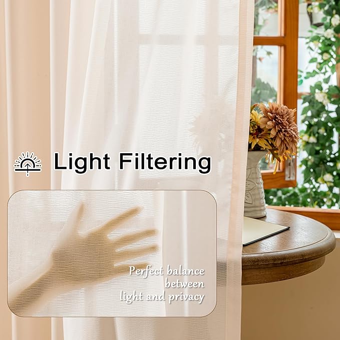MAIHER 102 Inches Long Pinch Pleat Sheer Curtains 8.5ft for Sliding Door Airy Lightweight Light Filtering Pleated Drapes with Adjustable Hooks for Living Room, Soft Pink, 42" W x 102" L, 2 Panels