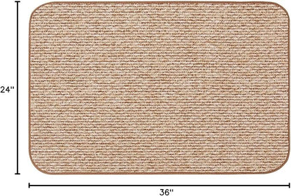 House, Home and More Skid-Resistant Carpet Indoor Area Rug Floor Mat - Praline Brown - 2 Ft X 3 Ft - Non Slip Rubber Backing, Stain Resistant, Dog Friendly, Living Room Bedroom Kitchen Entryway