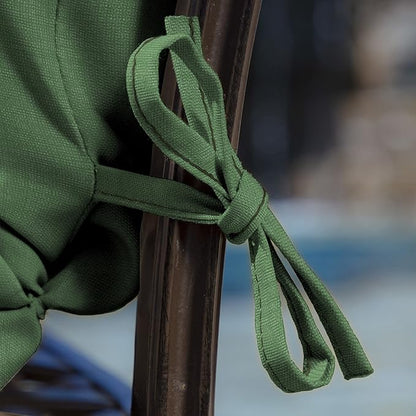 Arden Outdoor Midback Chair Cushion, 18 x 16.5, Moss Green Leala