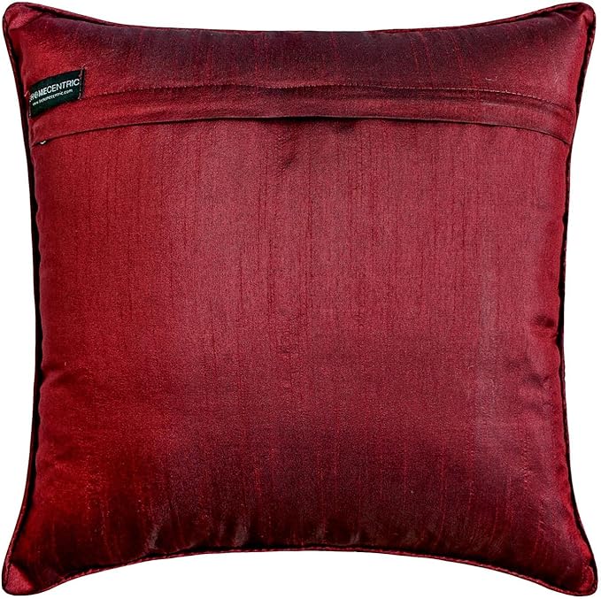 The HomeCentric Red Bed Runner for King/Queen/Twin Jacquard Decorative Bed Scarf 53"x18" Bed Runner Without Pillow Cover, Damask Bed Scarf Bedroom Décor Accent - Crimson Damask