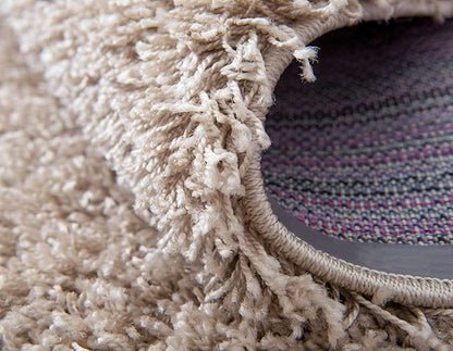 Unique Loom Solid Shag Collection Area Rug (9' x 12' Rectangle, Taupe)