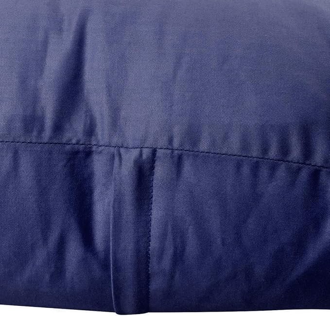 Thmyo 4-Pack 100% Cotton Comfortable Solid Decorative Throw Pillow Case Square Cushion Cover Pillowcase Sublimation Blank Pillow Covers Halloween DIY Throw Pillowcase(18x18inch/45x45cm,Dark Blue)