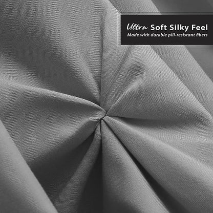 Nestl Dark Grey Bed Skirt Twin Size, Pinch Pleat Twin Bed Skirt, 14" Inch Drop Twin Bedskirt, Hotel Quality Dark Grey Bed Skirts, Premium Microfiber Bedskirt for Twin Bed, Dark Grey Twin Bed Skirt