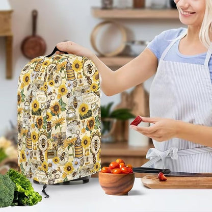 Blender Cover Stand Mixer Covers Sunflower Bee Anti Fingerprint Dust Covers Juicer Cover for Home Kitchen Universal Appliance