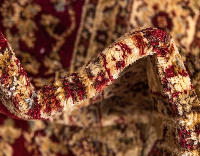 Unique Loom Voyage Collection Traditional Oriental Classic Intricate Design Area Rug (2' 2 x 6' 0 Runner, Red/Gold)