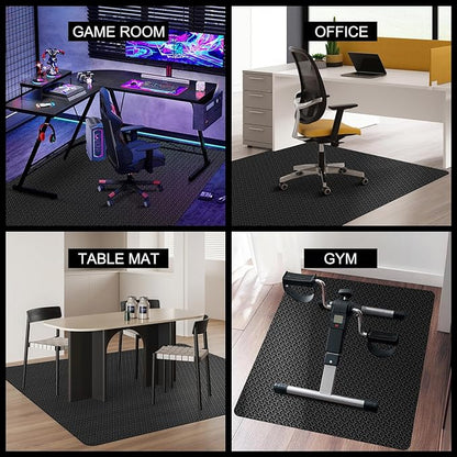 Office Chair Mat for Hard Floor, FURKIT 36"x48" Anti-Slip PVC Computer Chair Mat for Gaming, Unique Y-Shaped Pattern Floor Protector Rug for Rolling Chairs, Large Desk Floor Mat for Home