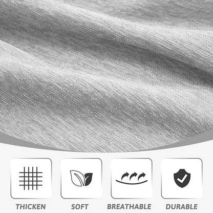 MEETSKY Couch Cover Sectional L Shape Sofa Covers Protector Sofa Throw Cover Washable Sectional Sofa Slipcovers, Thick Soft Fabric Chenille Modern Style for Living Room, 91" x 118", Light Gray