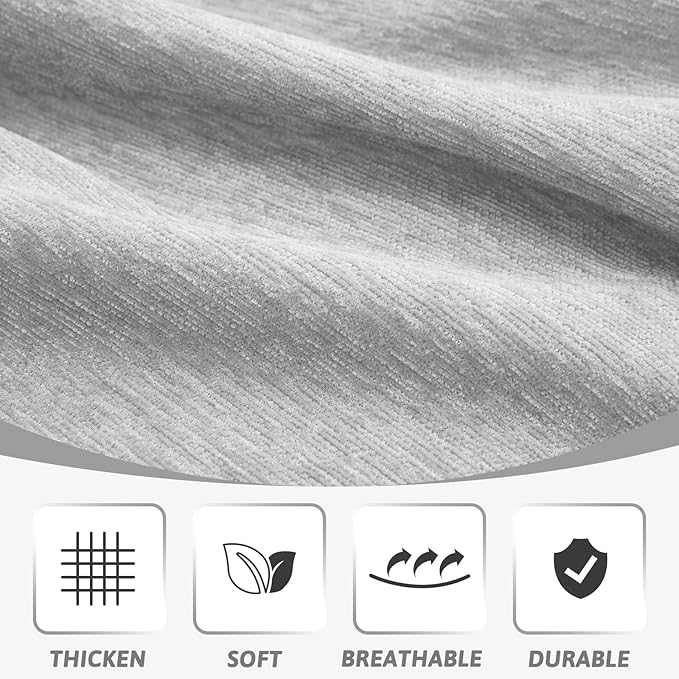 MEETSKY Sectional Couch Cover Sofa Covers Sofa Throw Cover Reclining Sofa Slipcovers for Dog Modern Decor Couch Protector for Living Room/Bedroom Decoration, 71" x 118", Light Grey