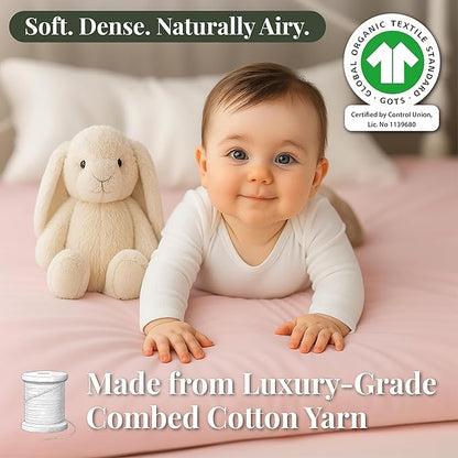 GOTS 100% Organic Bassinet Sheets - Luxurious Turkish Cotton for Halo, SNOO, Dream on Me Karley & Lacy, Delta Children and Simmons Kids City Sleeper Oval or Rectangle Bassinet Bed Pads or Mattresses