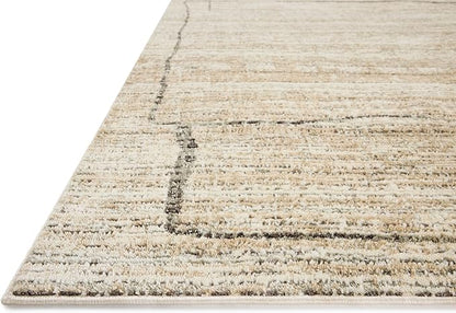 Loloi Jeremiah Brent Bleecker Collection BLE-05 Natural/Charcoal 7'-10" x 10' Area Rug