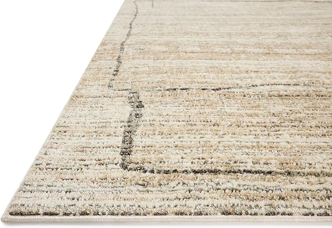 Loloi Jeremiah Brent Bleecker Collection BLE-05 Natural/Charcoal 9'-2" x 13' Area Rug