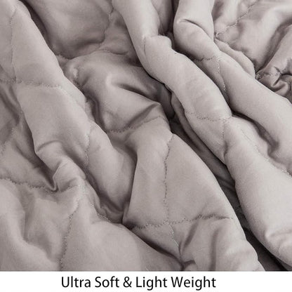 NTBAY Down Alternative Oversized Toddler Comforter, Super Soft and Warm Solid Color Baby Crib Quilted Blanket, 43x60 inches, Smoke Grey