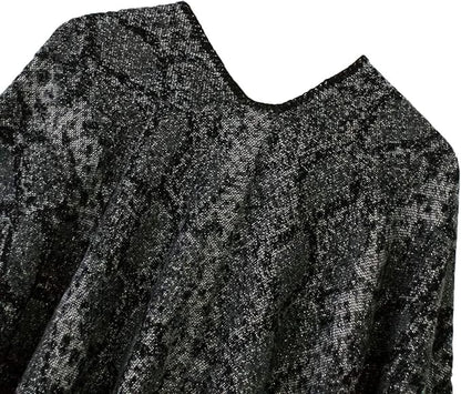 Women's Vintage Pattern Open Front Poncho Cape Shawl Winter Shawl Wraps