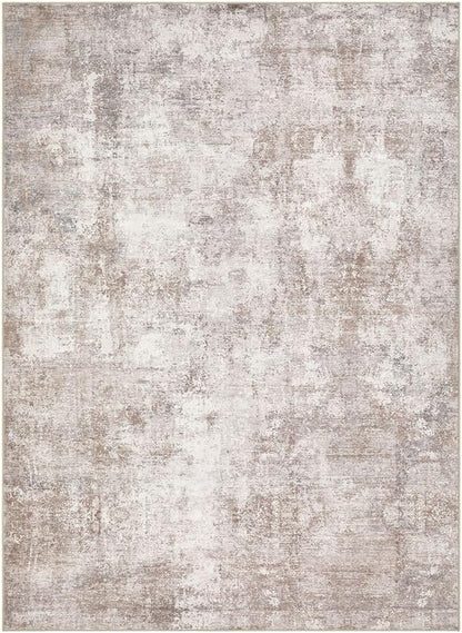Washable 10X12 Area Rug: Modern Abstract Soft Non-Slip Indoor Rugs - Low Pile Stain Resistant Foldable Rug for Living Room Bedroom Dining Room Playroom Office(Brown,10'X12')