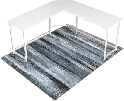 Office Chair Mat for Hardwood Floor&Tile Floor,48"X 60" Heavy Duty Desk Chair Mat for Hard Floors,Under Desk Rug for Rolling Computer Chair,Anti Slip,Low Pile Carpet Floor-Abstract Dark Grey