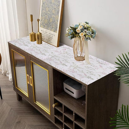 Floral Drawer and Shelf Liner for Cabinets 16IN x 20FT, Non-Adhesive and Strong Non-Slip Flower Shelf Cabinet Drawer Liners for Kitchen,Table,Bookshelves,Waterproof Cupboard Liner