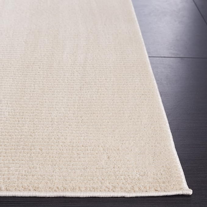 SAFAVIEH Revive Collection Area Rug - 6'7" Square, Ivory, Solid Design, Non-Shedding & Easy Care, Ideal for High Traffic Areas in Living Room, Bedroom (REV102A)