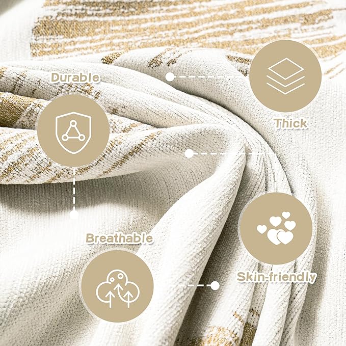 MEETSKY Single Couch Cover for Dogs, Boho Couch Covers for Oversized Recliner Sofa Loveseat, Modern Jacquard Chenille Sofa Covers Washable, Sofa Slipcovers for Pets,Kids, 71" x 102", Khaki
