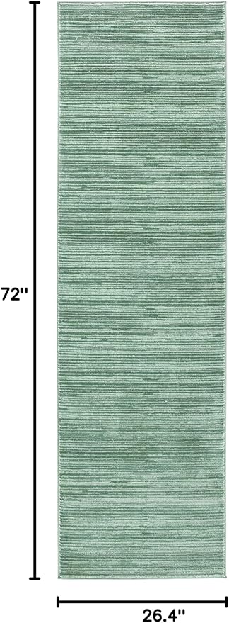 SAFAVIEH Vision Collection Runner Rug - 2'2" x 6', Light Green, Modern Ombre Design, Non-Shedding & Easy to Clean, Ideal for Entryway, Foyer, Bedroom (VSN606X)