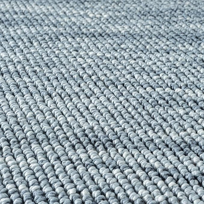 LUXE WEAVERS Solid Machine Woven Blue 2x8 Area Rug, Indoor Stain-Resistant Carpet