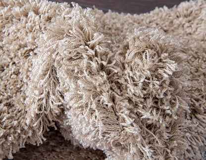 Unique Loom Solid Shag Collection Area Rug (7' 10" x 10' Rectangle, Taupe)