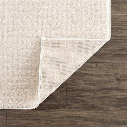 Hauteloom Keita Living Room, Bedroom Area Rug - Contemporary - High Pile - Bone - 9'2" x 12'