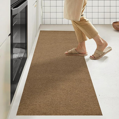 jxgzyy Extra Long Hallway Runner Rug, 3x16 Foot Commercial Carpet Runner, Non-Slip Entrance Floor Mat for Narrow Halls, Stairs, and Entryways, Coffee
