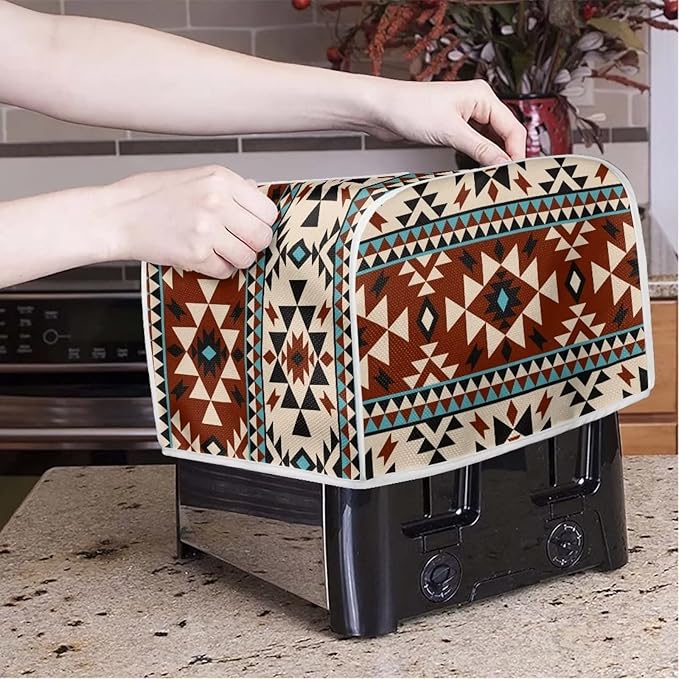 ZFRXIGN Southwestern Toaster Cover 2 Slice Small Appliance Covers Organizer Toaster Bag Washable Toaster Oven Cover Boho Tribal Aztec Native American