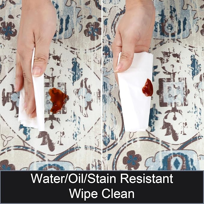 Ileading Anti Fatigue Kitchen Rugs Sets of 2 Cushioned Kitchen Mats for Floor Waterproof Kitchen Mat Set Non Slip Comfort Standing Mat for Kitchen, Office, Sink, Laundry
