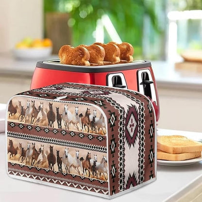 ZFRXIGN Boho Horse Toaster Cover 2 Slice Toaster Dust Cover Small Appliance Covers Toaster Oven Cover Dust Cover Kitchen Decorative Protector for Women Gifts Tribal Aztec