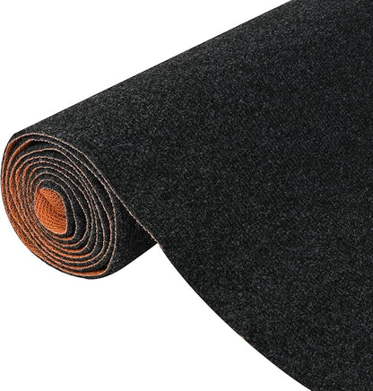 Nisorpa Carpet Runner, 4 x 10FT Indoor Outdoor Floor Mat with Non-Slip TPE Rubber Backing Commercial Carpet Runner Hallways Area Rugs for Kitchen Balconies Living Room Dining Room (Dark Gray)