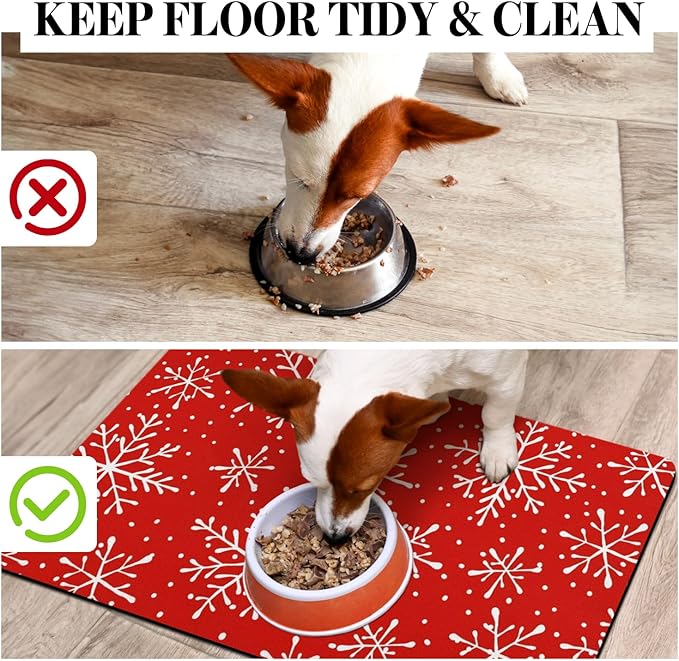 Dog Food Mats for Floors, Absorbent Dog Bowl Mat for Food and Water Dispenser Mat, Quick Dry Cat Food Mat Pet Supplies