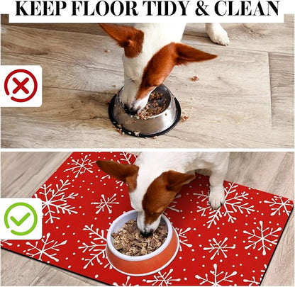 Dog Food Mats for Floors, Absorbent Dog Bowl Mat for Food and Water Dispenser Mat, Quick Dry Cat Food Mat Pet Supplies