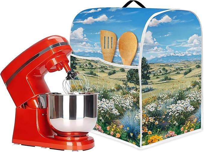 Mixer Dust Cover for 8.5-9.5 Qt Stand Mixer, Cloth Cover with 2 Storage Pockets for Stand Mixer Protective Covers Large for 8.5-9.5 Quart Mixer