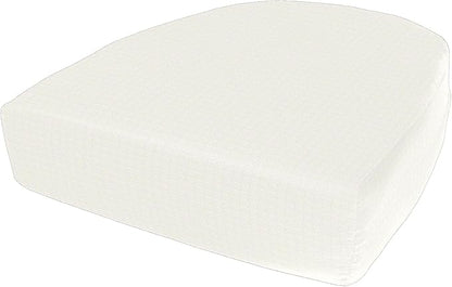 Cushion Source Rounded Back Seat Cushion, 19.5" x 20" x 5" deep Indoor and Outdoor Durable seat Cushion Made with Fade Resistant Sunbrella Fabric, Hidden Zipper, Sunbrella Canvas White