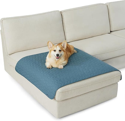 Bedsure 100% Waterproof Couch Cover for Dogs Washable - Non Slip Waterproof Dog Blanket for Couch Sofa, Lightweight Furniture Protector Durable for Pet Cat Puppy with Non-Slip Bottom, Blue, 40x50IN